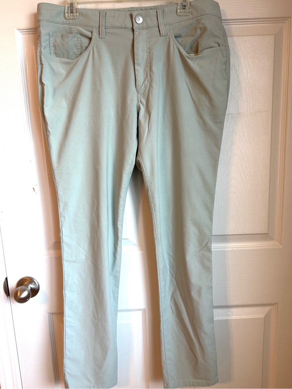Men’s Bonobos Light Sage Green Straight-Leg Pants